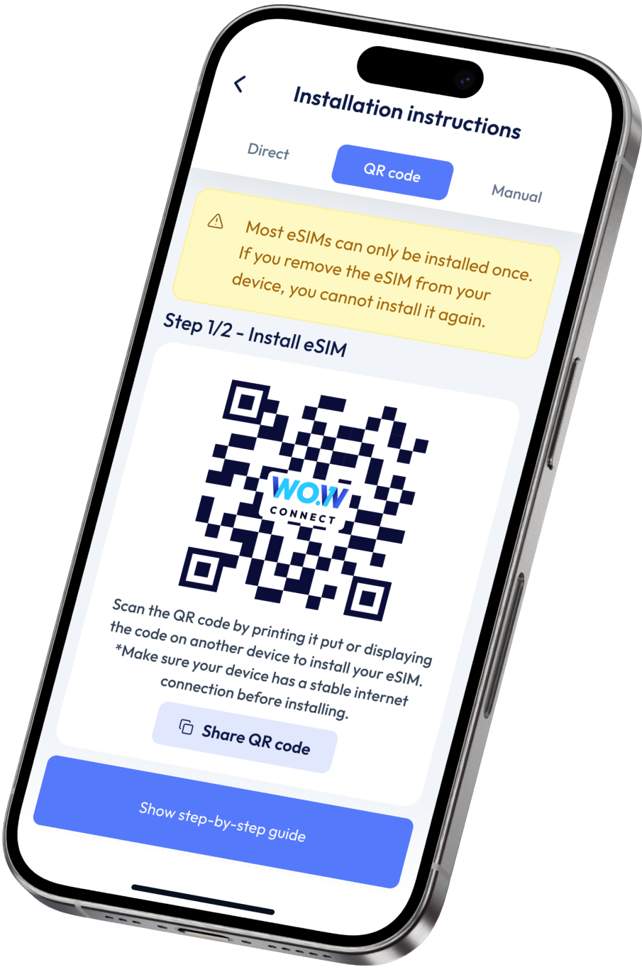 Wow Connect eSIM illustration